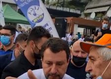 Salvini contestato duramente dai cacciatori bresciani