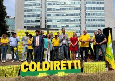 Coldiretti presidio in Regione Lombardia: basta cinghiali.